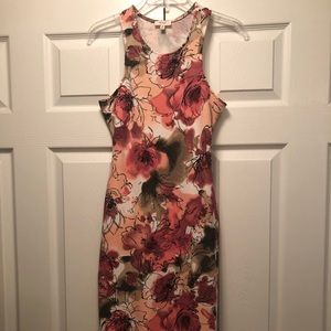 Bodycon Floral Print Sport-cut Dress